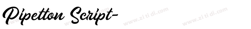 Pipetton Script字体转换